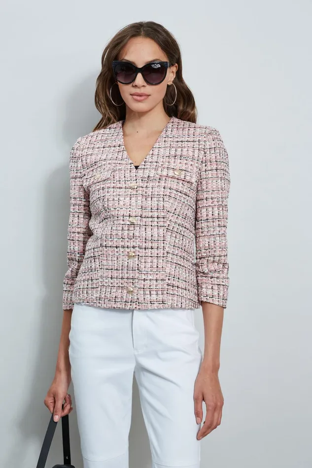 Elie Tahari Jackets and Blazers Tweed Crest Button Jacket Maddie Tweed 8211 Women