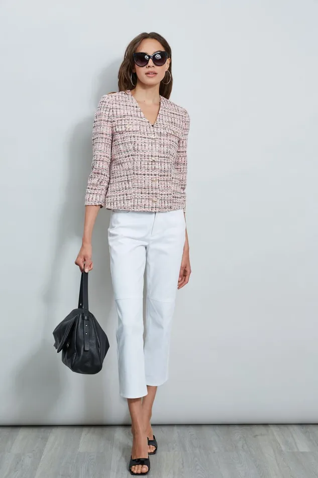 Elie Tahari Jackets and Blazers Tweed Crest Button Jacket Maddie Tweed 8211 Women