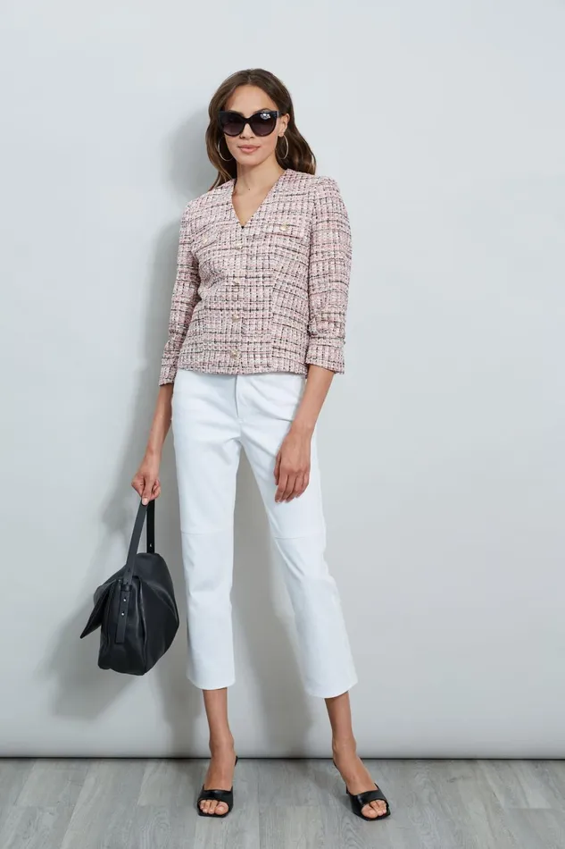 Elie Tahari Jackets and Blazers Tweed Crest Button Jacket Maddie Tweed 8211 Women