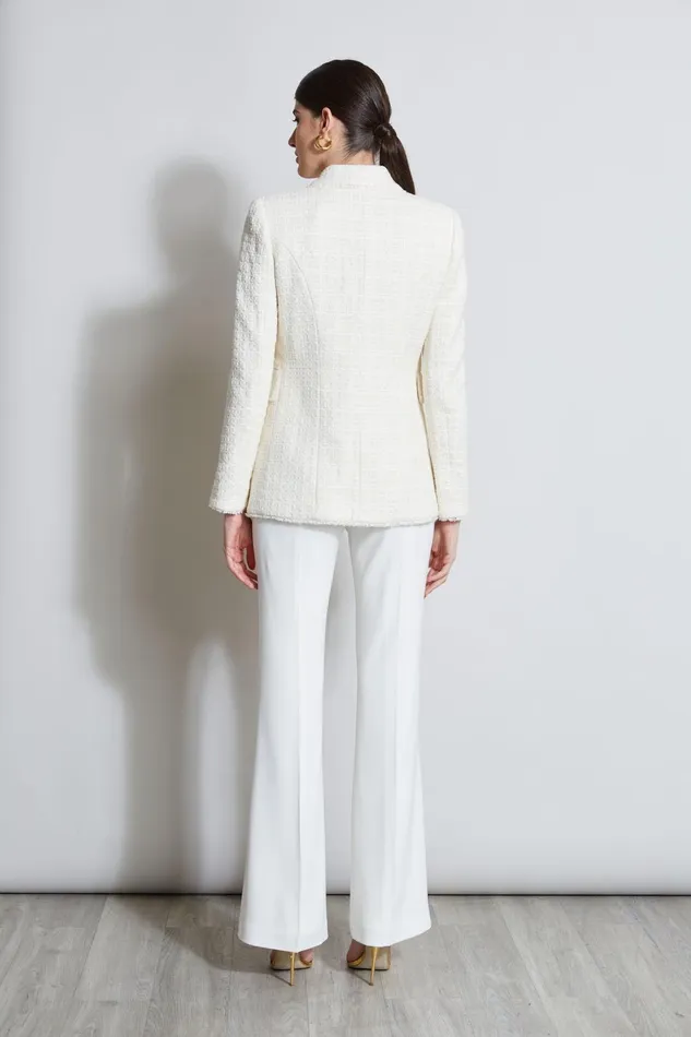 Elie Tahari Jackets and Blazers Tweed Double Breasted Blazer Foam 8211 Women