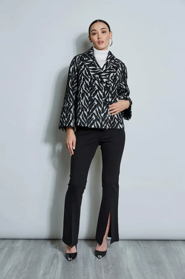 Elie Tahari Jackets and Blazers Wool Jacquard Jacket Black Multi 8211 Women