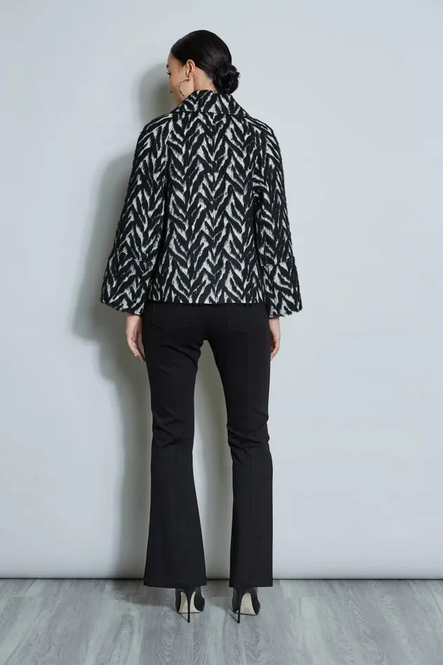 Elie Tahari Jackets and Blazers Wool Jacquard Jacket Black Multi 8211 Women