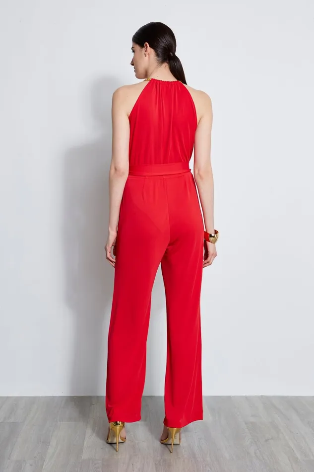 Elie Tahari Maxi Dresses Chain Jersey Jumpsuit Blaze Red 8211 Women