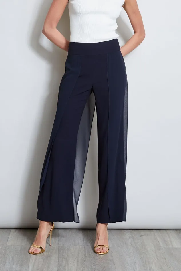 Elie Tahari Pants Chiffon Panel Pant Stargazer 8211 Women