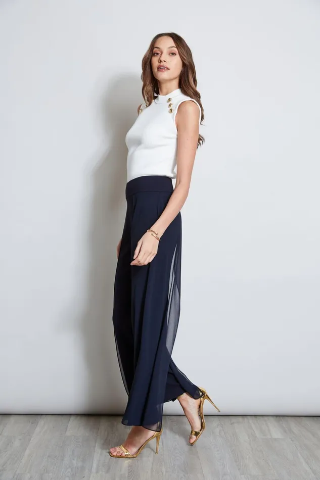 Elie Tahari Pants Chiffon Panel Pant Stargazer 8211 Women