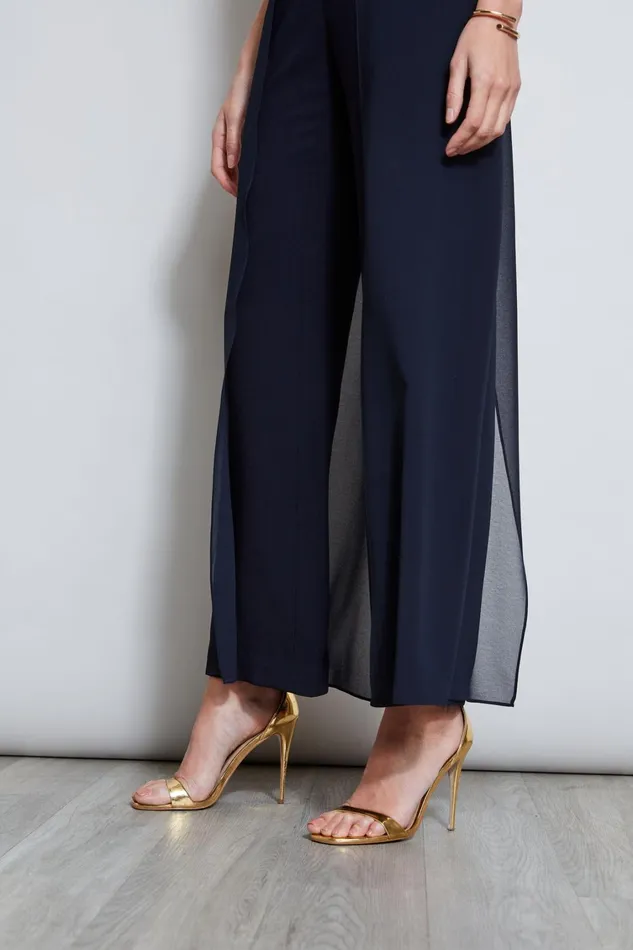 Elie Tahari Pants Chiffon Panel Pant Stargazer 8211 Women
