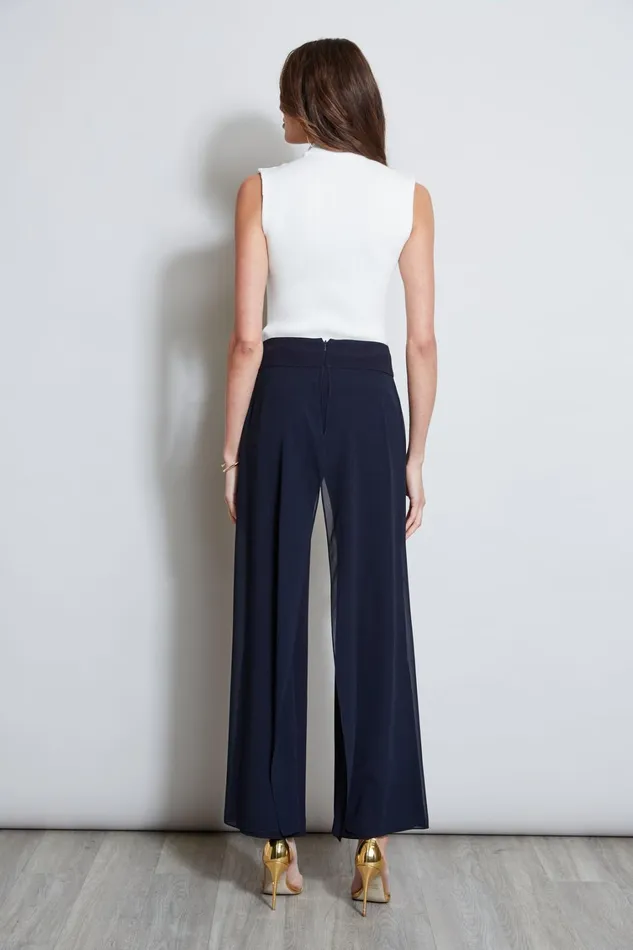 Elie Tahari Pants Chiffon Panel Pant Stargazer 8211 Women
