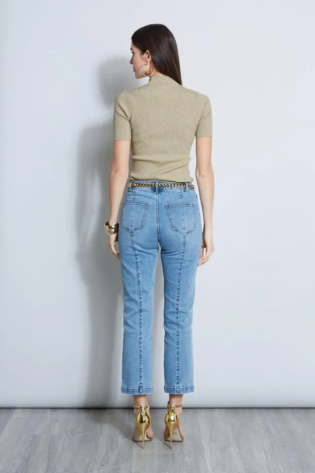Elie Tahari Pants Slit Front Denim Pant Blue Nile 8211 Women