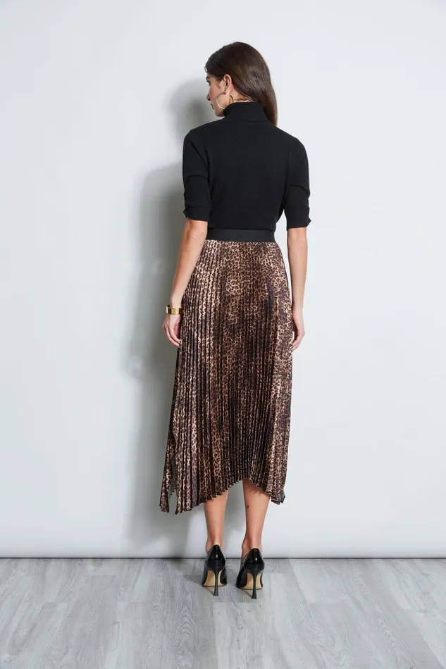 Elie Tahari Skirts Ocelot Print Pleated Skirt Multi 8211 Women