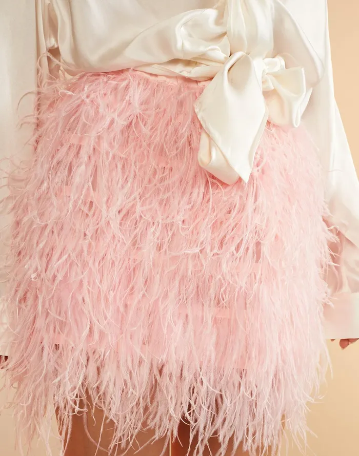 Feather Skirt 8211 Lghtpk Women Cynthia Rowley Bottoms