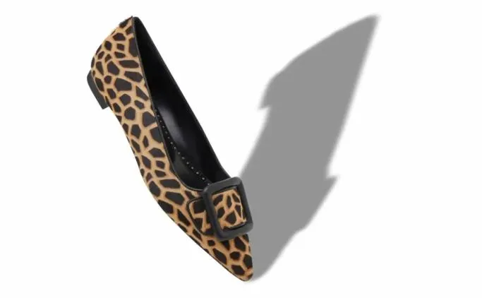 Flats Women Manolo Blahnik MAYSALEPUMPFLATBrown And Black Calf Hair Animal Print Flats Flats Women Manolo Blahnik MAYSALEPUMPFLATBrown And Black Calf Hair Animal Print Flats