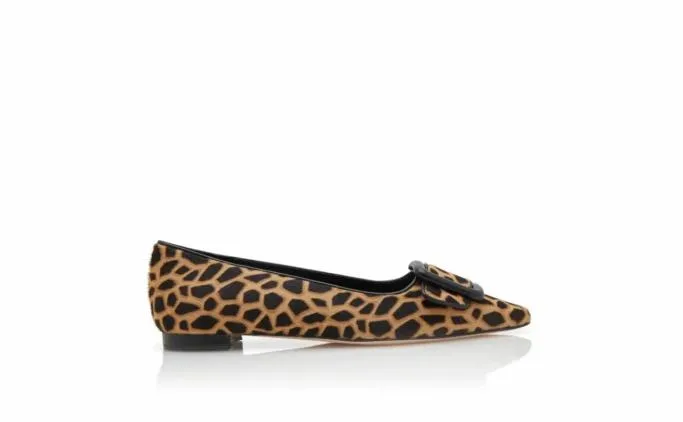 Flats Women Manolo Blahnik MAYSALEPUMPFLATBrown And Black Calf Hair Animal Print Flats Flats Women Manolo Blahnik MAYSALEPUMPFLATBrown And Black Calf Hair Animal Print Flats