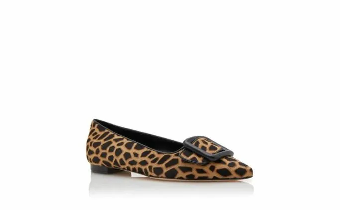 Flats Women Manolo Blahnik MAYSALEPUMPFLATBrown And Black Calf Hair Animal Print Flats Flats Women Manolo Blahnik MAYSALEPUMPFLATBrown And Black Calf Hair Animal Print Flats