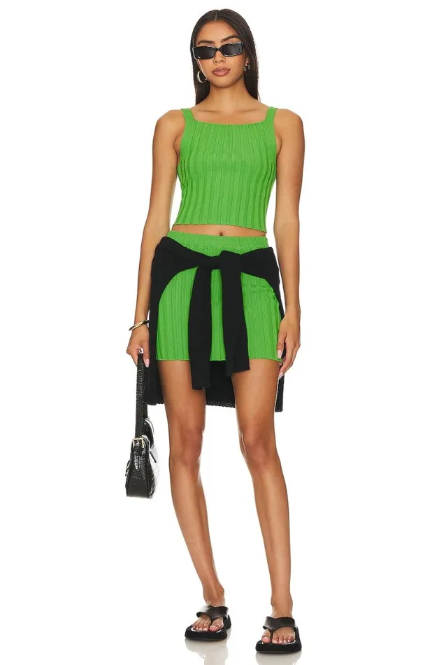 Florine Rib Skirt Green Women Lovers and Friends Skirts