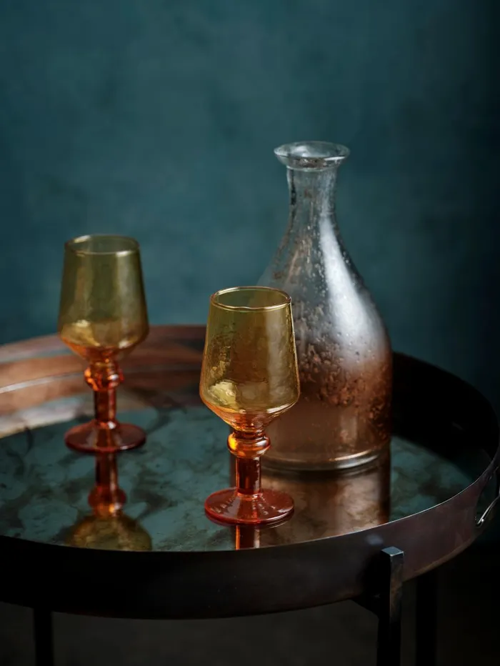 French Connection Ambra Recycled Wine Glass Orange Home Home Accessories