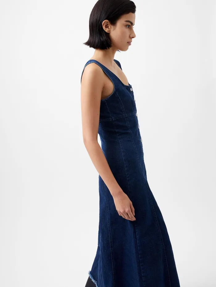 French Connection Arywode Denim Dress Mid Wash Woman Dresses