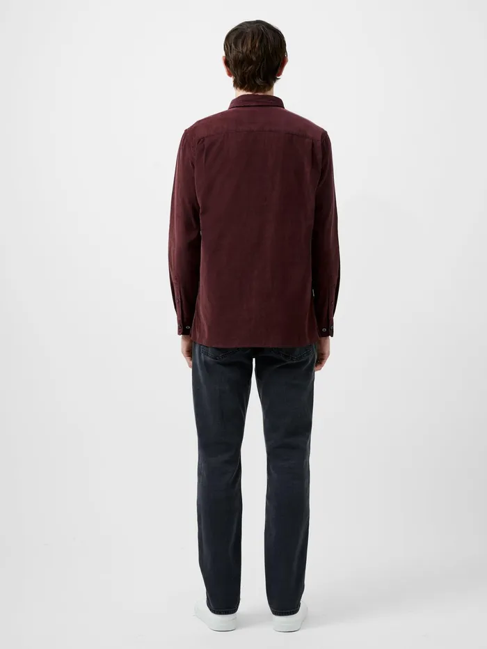 French Connection Baby Corduroy Shirt Burgundy Man Shirts