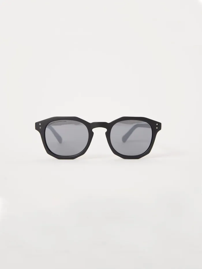 French Connection Faceted Preppy Sunglasses Charcoal Man Sunglasses