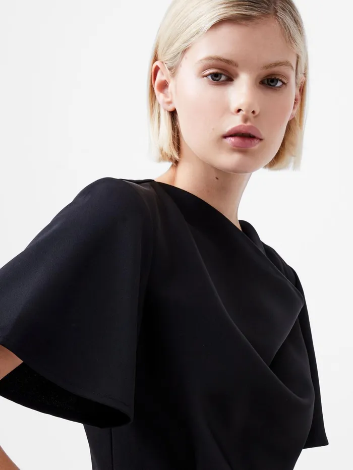 French Connection Fenix Satin Top Blackout Woman Tops