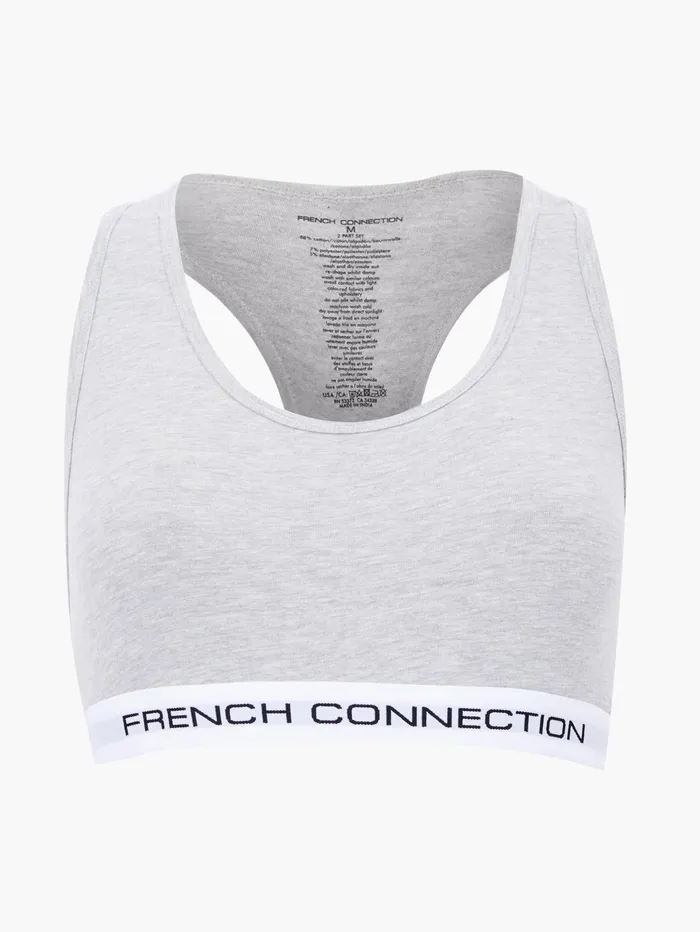 French Connection French Connection 2 Pack Crop Top Multi 2 WhiteGrey Woman Underwear and Socks