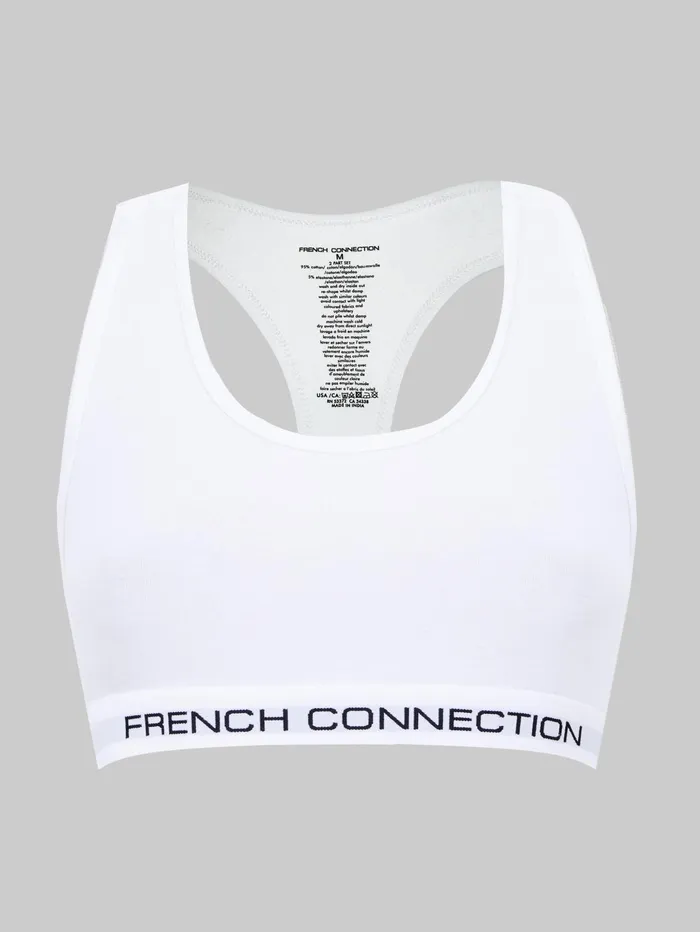 French Connection French Connection 2 Pack Crop Top Multi 2 WhiteGrey Woman Underwear and Socks