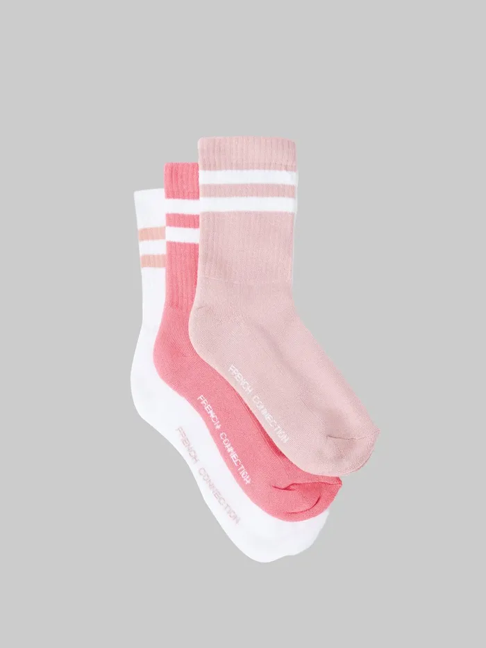 French Connection French Connection 3 Pack Stripe Crew Socks Multi 4 Woman Underwear and Socks French Connection French Connection 3 Pack Stripe Crew Socks Multi 4 Woman Underwear and Socks