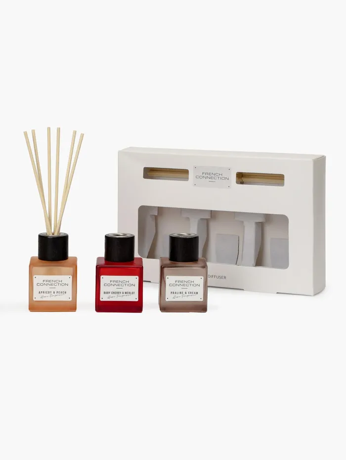 French Connection Indulgence Diffuser Set Of 3 Natural Home Home Accessories