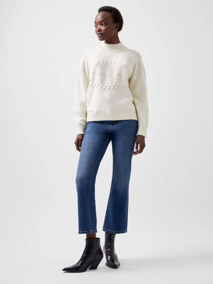 French Connection Kessey High Neck Jumper Porcelain Cream Woman Jumpers and Cardigans