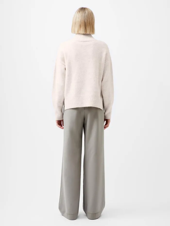 French Connection Maddox Half Zip Jumper Oatmeal Mel Woman Jumpers and Cardigans