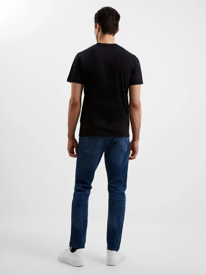 French Connection Organic Cotton Classic TShirt 8211 Black Onyx Man TShirts and Polo Shirts
