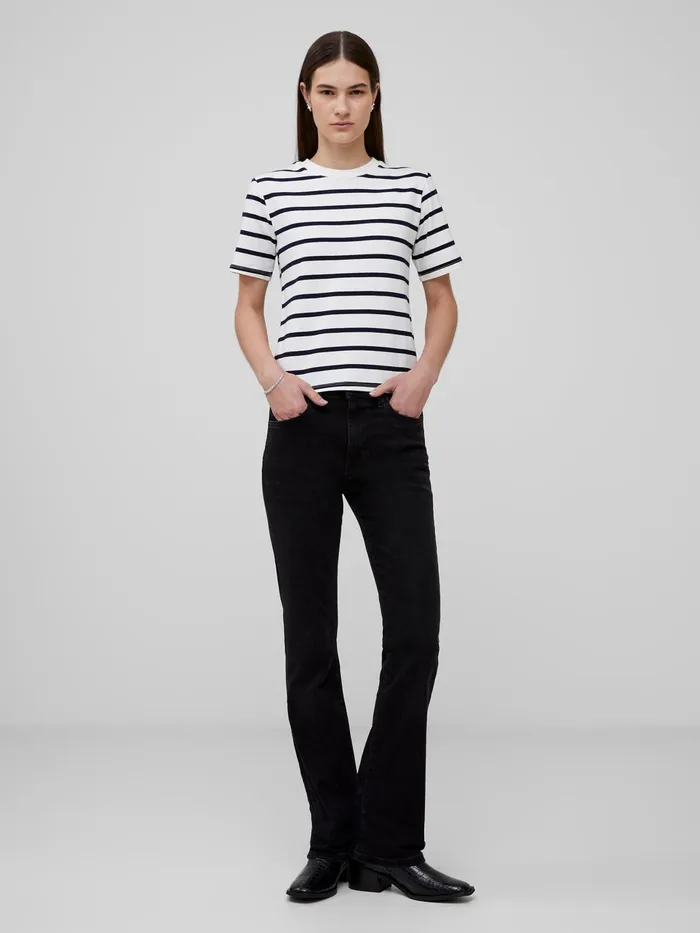 French Connection Rallie Cotton Stripe Short Sleeve TShirt Stripe S WhiteMarine Woman Tops French Connection Rallie Cotton Stripe Short Sleeve TShirt Stripe S WhiteMarine Woman Tops