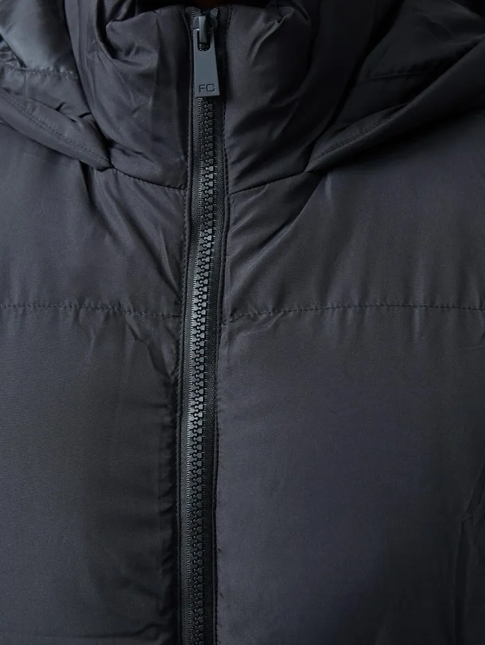 French Connection Row Long Gilet Black Woman Coats and Jackets