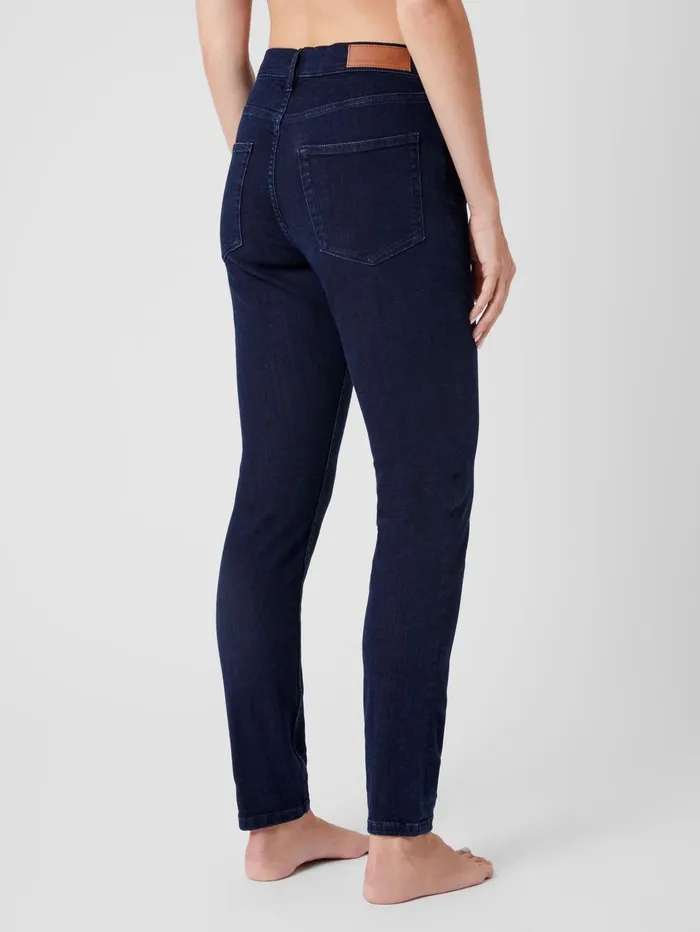 French Connection Soft Stretch Denim High Rise Skinny Jeans 30 Inch Dark Wash Woman Trousers