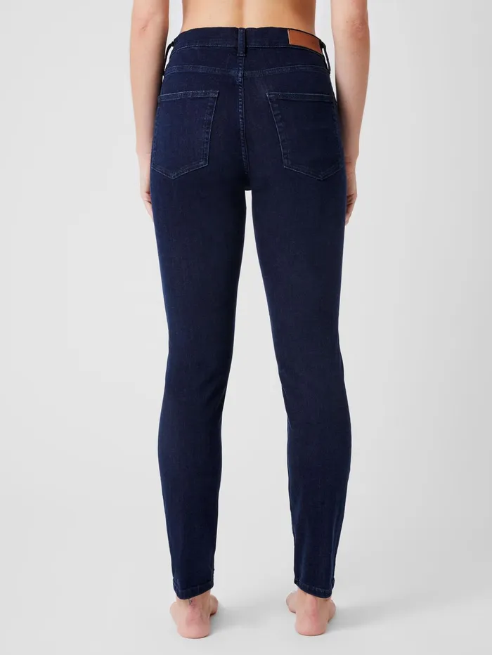 French Connection Soft Stretch Denim High Rise Skinny Jeans 30 Inch Dark Wash Woman Trousers
