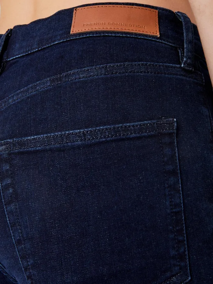 French Connection Soft Stretch Denim High Rise Skinny Jeans 30 Inch Dark Wash Woman Trousers