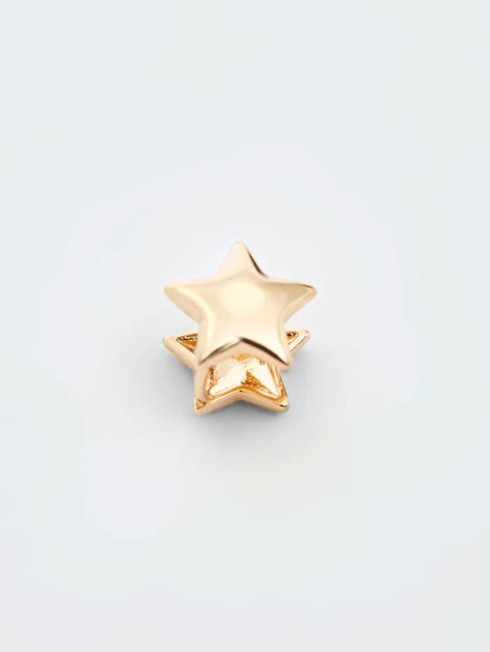 French Connection Solid Star Huggie Earrings Gold Woman Jewellery
