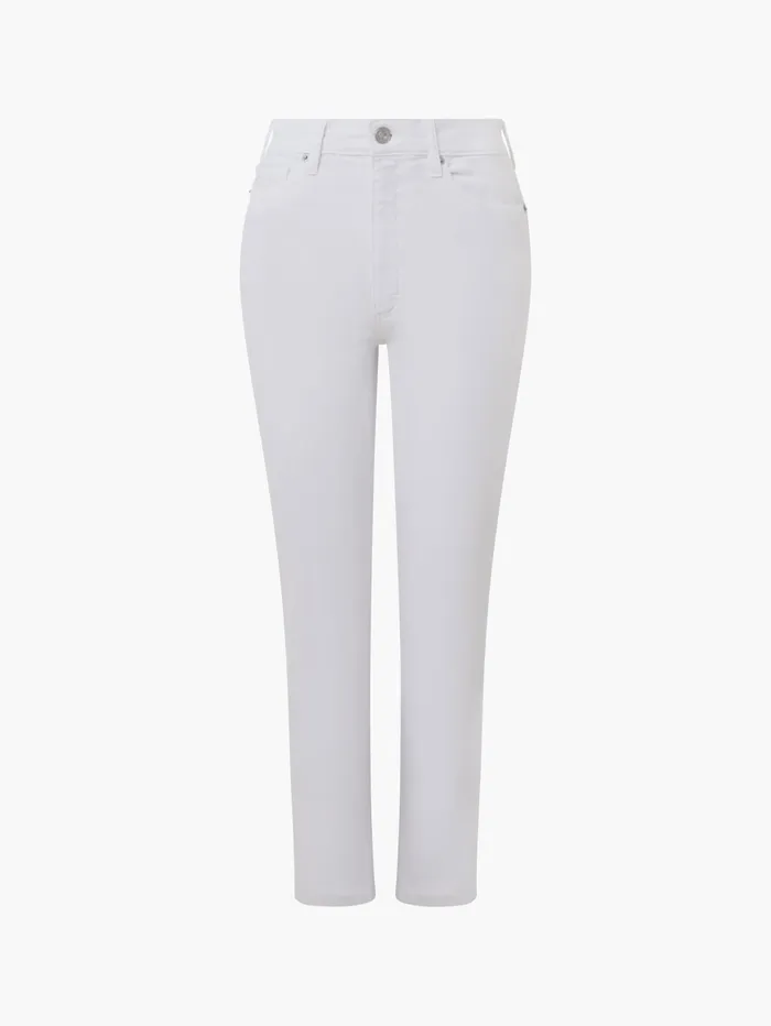 French Connection Stretch Denim Ankle Length Jeans 28 Inch White Woman Trousers