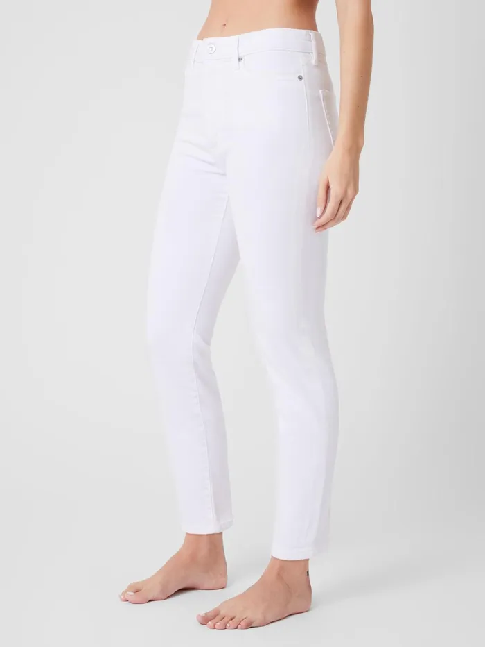 French Connection Stretch Denim Ankle Length Jeans 28 Inch White Woman Trousers