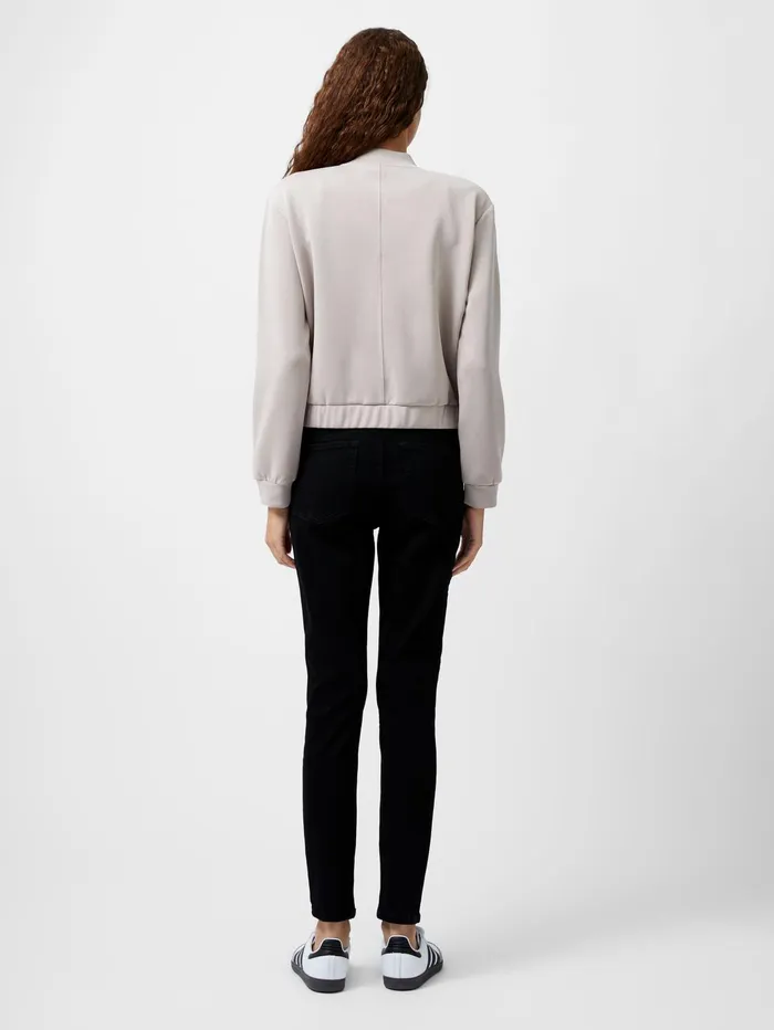 French Connection Wren Zip Through Bomber Jacket Washed Macchiato Woman Coats and Jackets