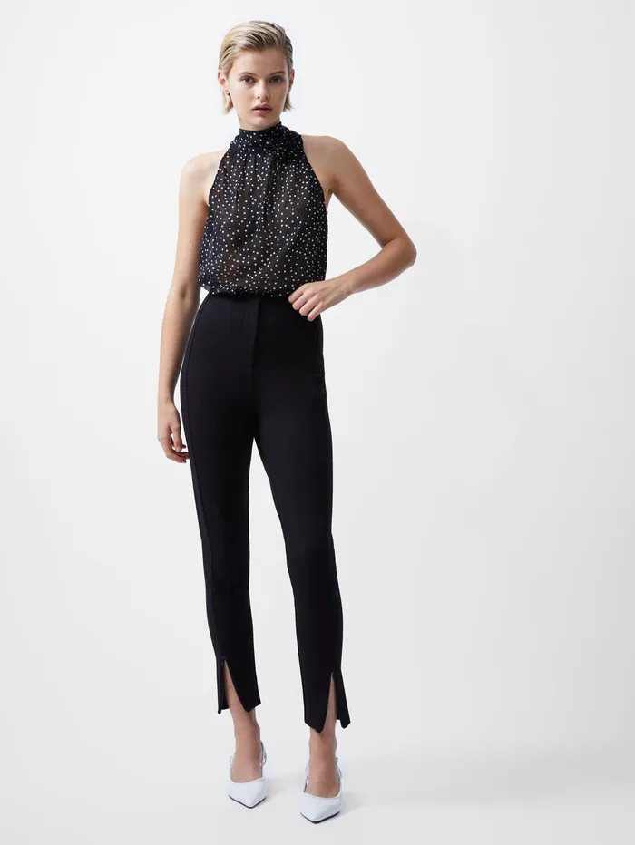 French Connection Xia Ponte Jersey Leggings Blackout Woman Trousers