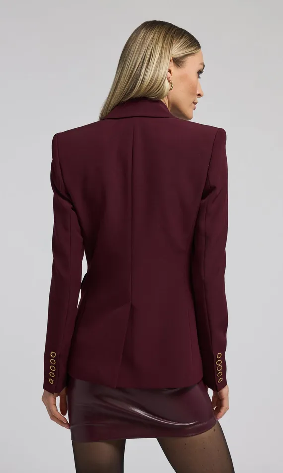 Generation Love Clothing Arielle Crepe Blazer Malbec Women Blazers and Jackets