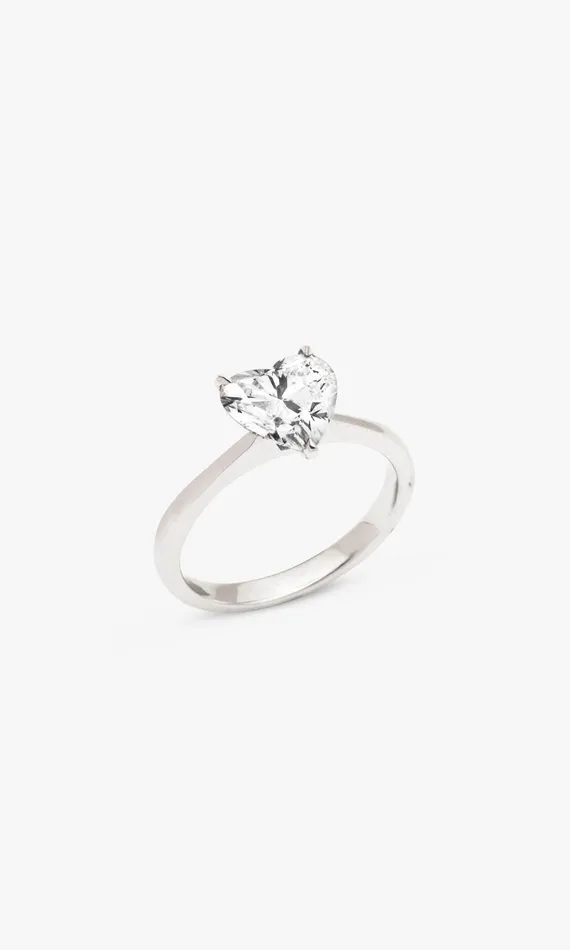 Generation Love Clothing Mon Amour Heart Ring 159 Carat White Gold Women Fine Jewelry