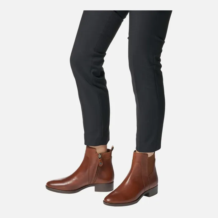 Geox Ankle Boots FELICITY Woman Chestnut Ankle Boots FW21 Geox Brown 8211 Woman