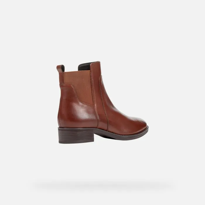 Geox Ankle Boots FELICITY Woman Chestnut Ankle Boots FW21 Geox Brown 8211 Woman