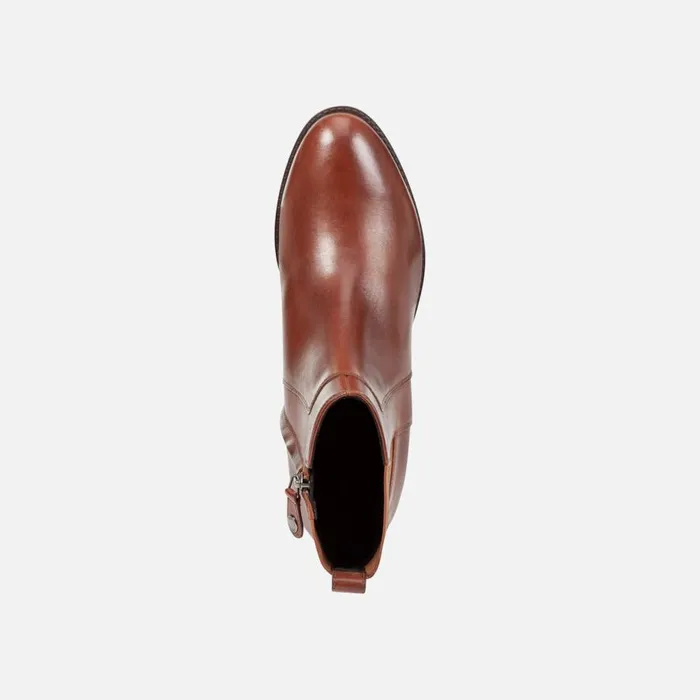 Geox Ankle Boots FELICITY Woman Chestnut Ankle Boots FW21 Geox Brown 8211 Woman