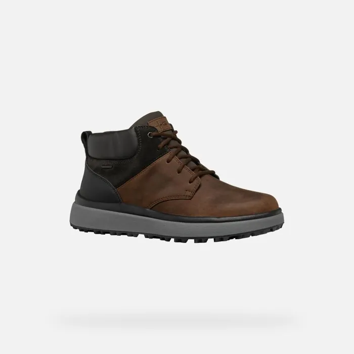 Geox Ankle Boots GRANITO GRIP ABX MAN Coffee Mid Calf Boots Coffee 8211 Man