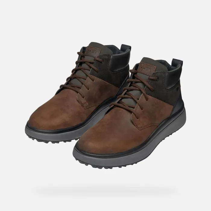 Geox Ankle Boots GRANITO GRIP ABX MAN Coffee Mid Calf Boots Coffee 8211 Man