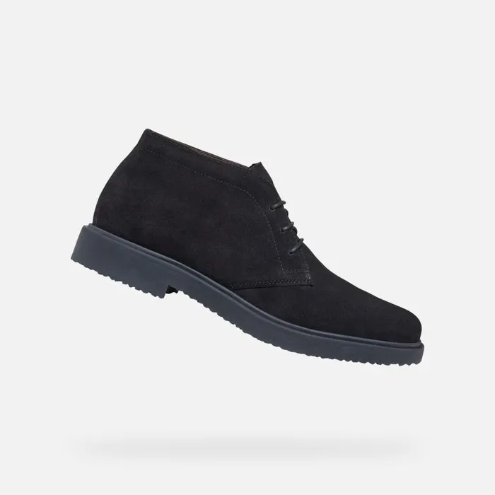 Geox Ankle Boots MASSIMIANO MAN Navy Suede Ankle Boots Navy 8211 Man