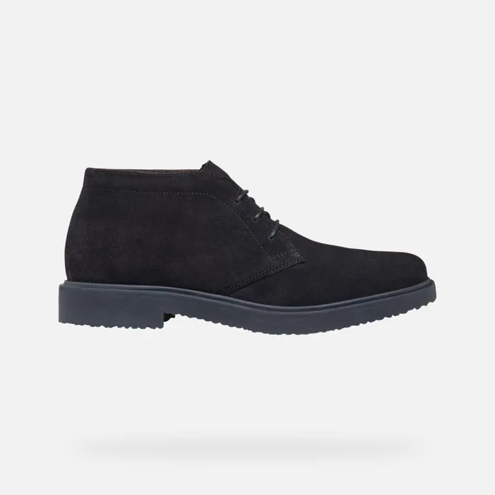 Geox Ankle Boots MASSIMIANO MAN Navy Suede Ankle Boots Navy 8211 Man
