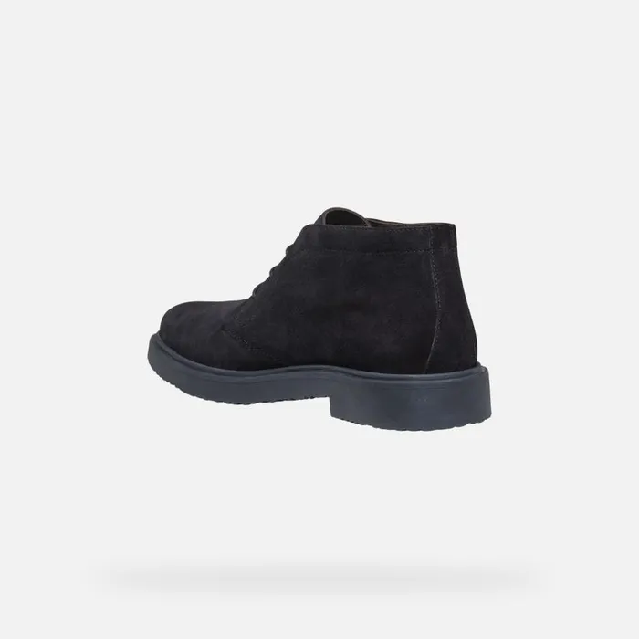 Geox Ankle Boots MASSIMIANO MAN Navy Suede Ankle Boots Navy 8211 Man